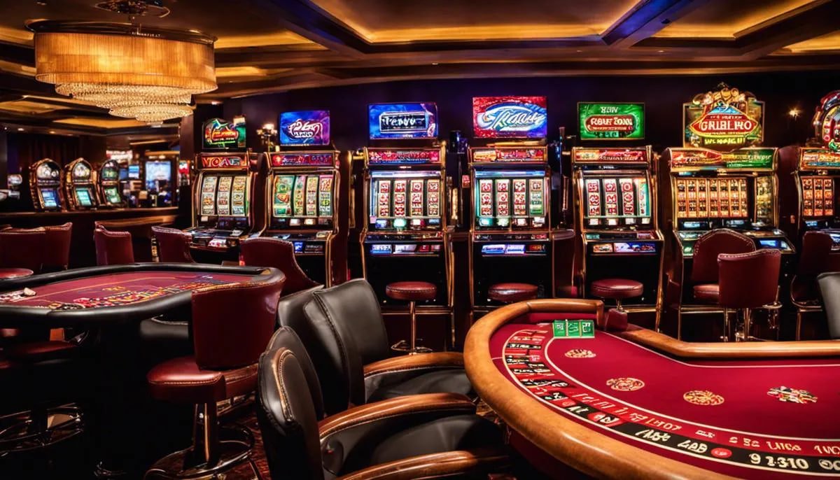 Antarmuka aplikasi mobile golden jitu menampilkan meja kasino langsung dan menu sportsbook